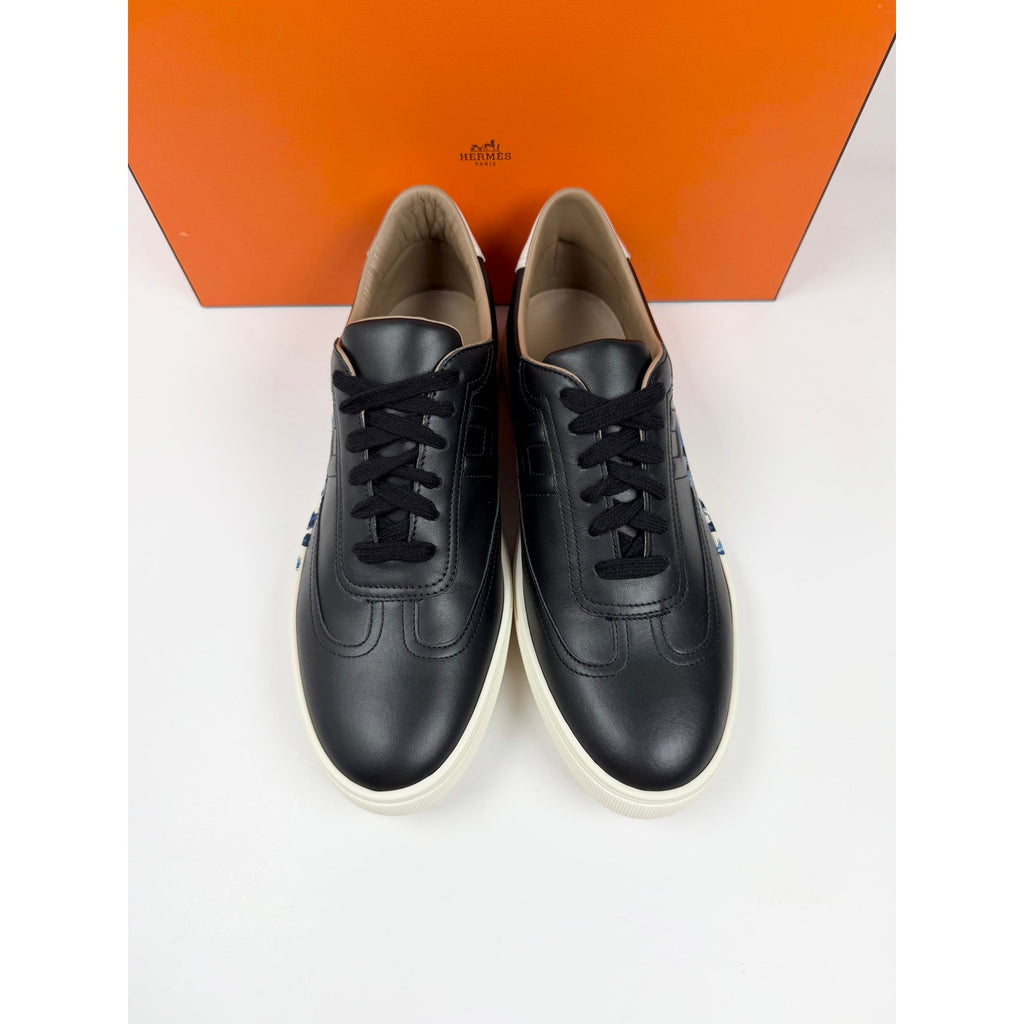 Size 8.5 - Hermes Quicker Leather Sneakers NEW