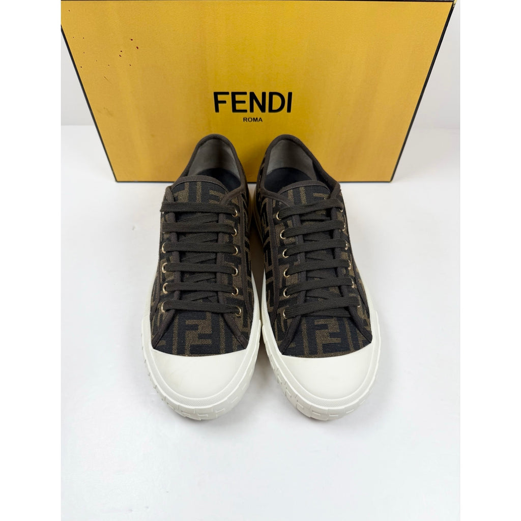 Size 9UK/10US - Fendi FF Jacquard Low Top
