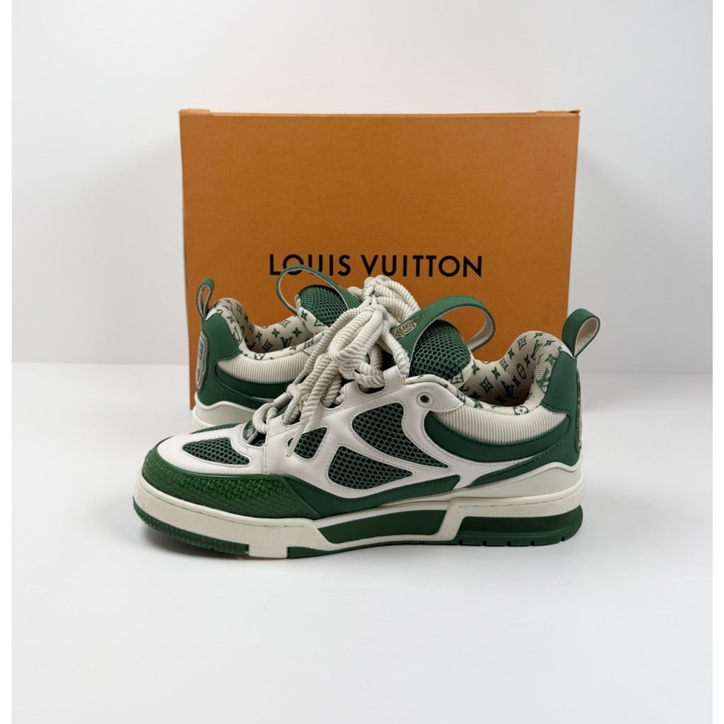 Size 8.5LV/9.5US - Louis Vuitton Skate Leather Green Sneakers