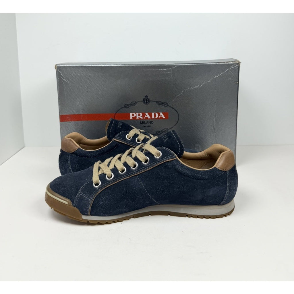 Size 6.5UK/7.5US - Prada Sport Blue Suede