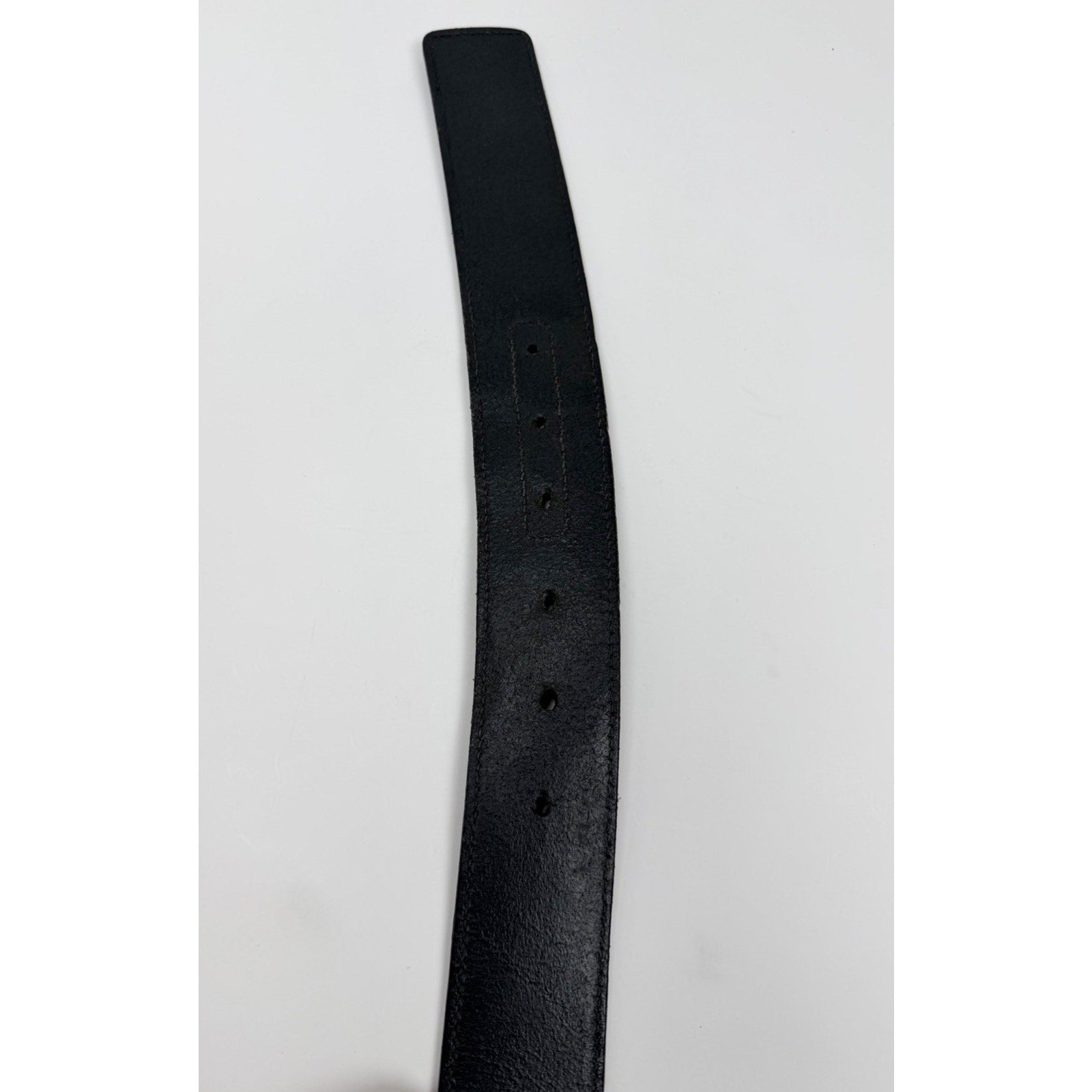 Size 100/40 - Gucci Black Silver Leather Interlocking G Buckle