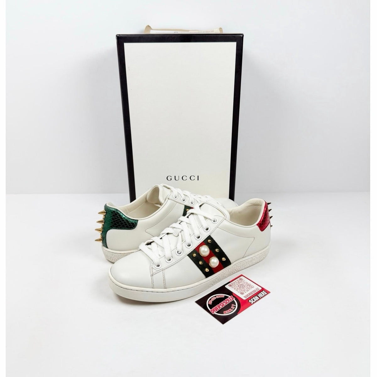 Size 36/6 - Gucci Ace Leather Low Top Womens’s