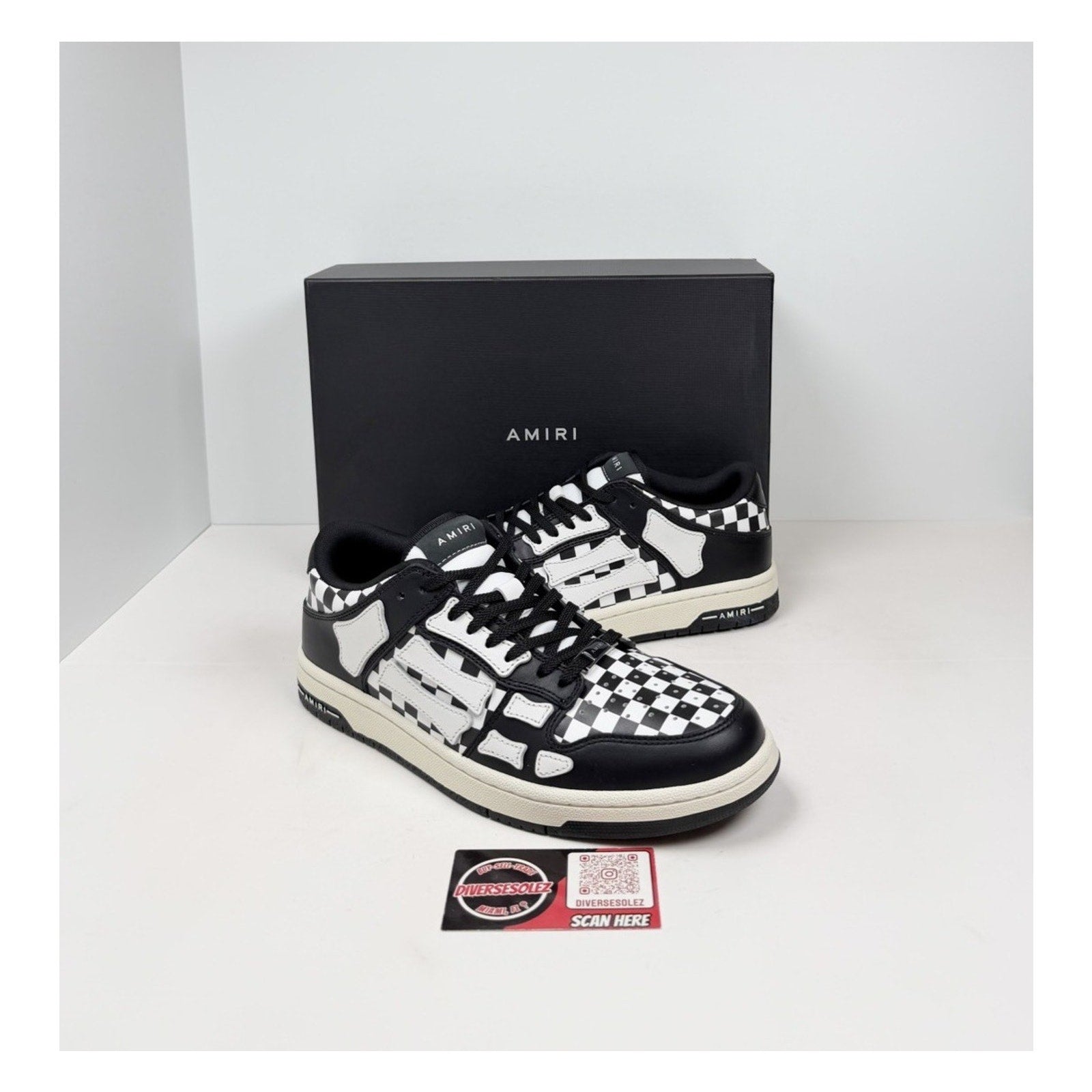 Size 41EU/8US - Amiri Skel Top Low Checkered NEW