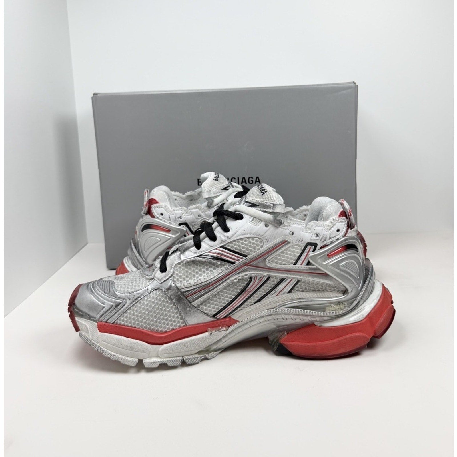 Size 46EU/13US - Balenciaga Runner White Red Black NEW