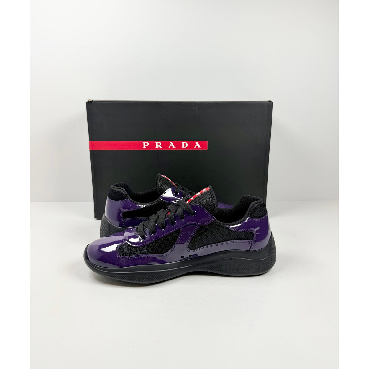 Size 7.5UK/8.5US - Prada Americas Cup Purple Black