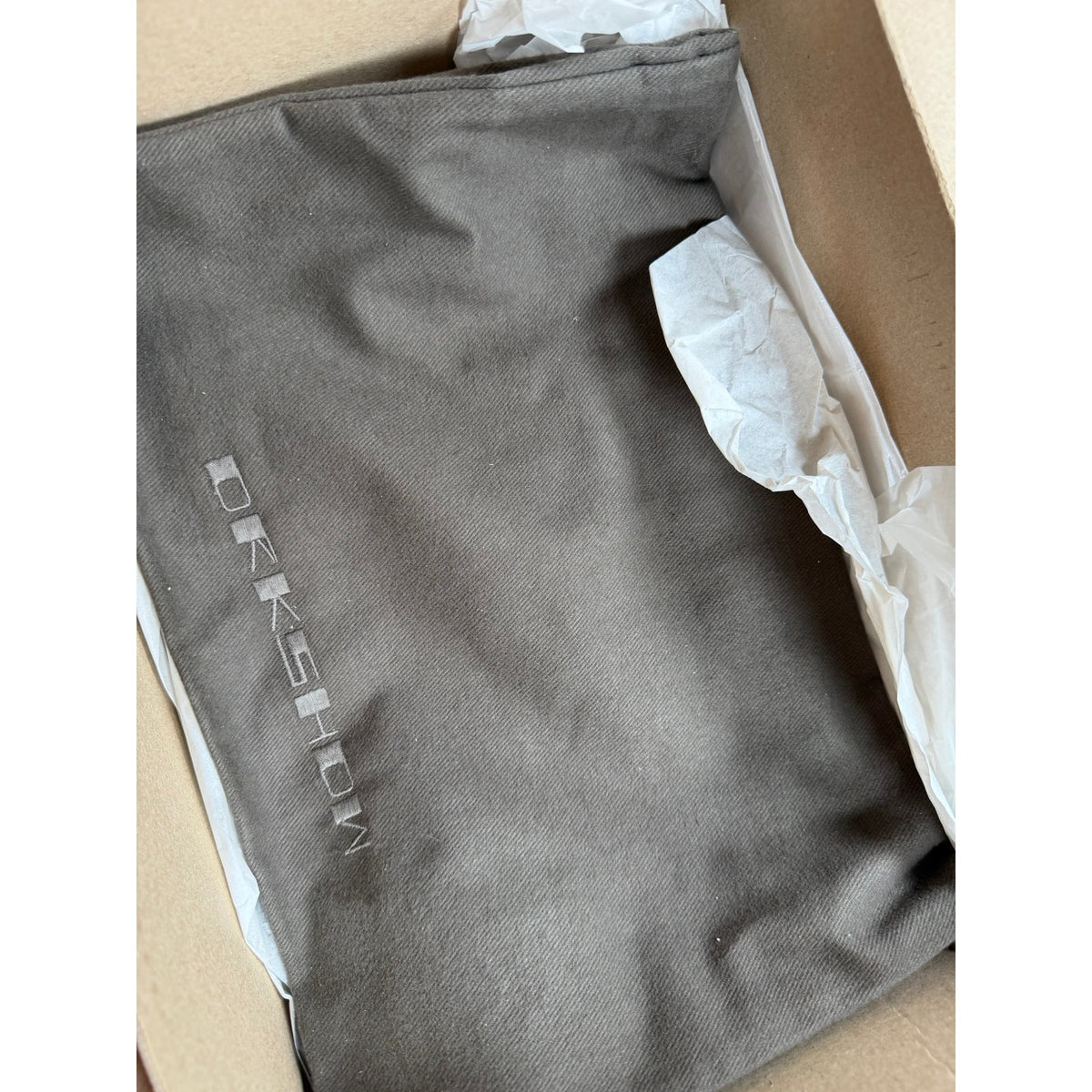 Size 10.5 - Rick Owen’s Vintage High Sneaks Dust Milk