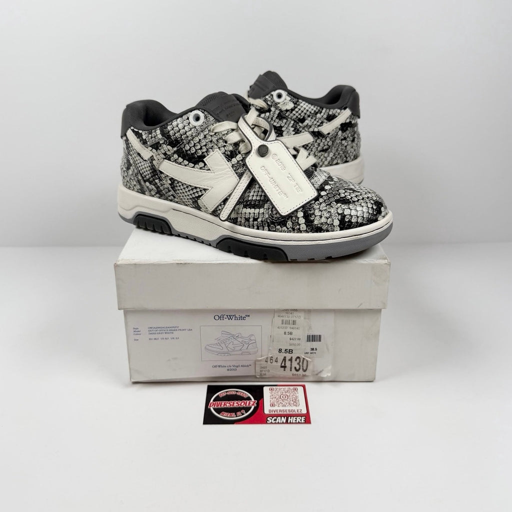 Size 8.5 Women - Off-White Out Of Office Python Skin