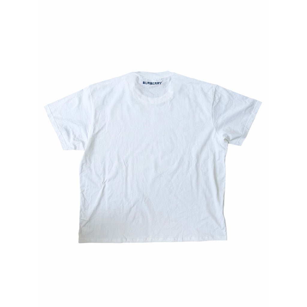 Size L - Burberry White Blue T shirt BRAND NEW!