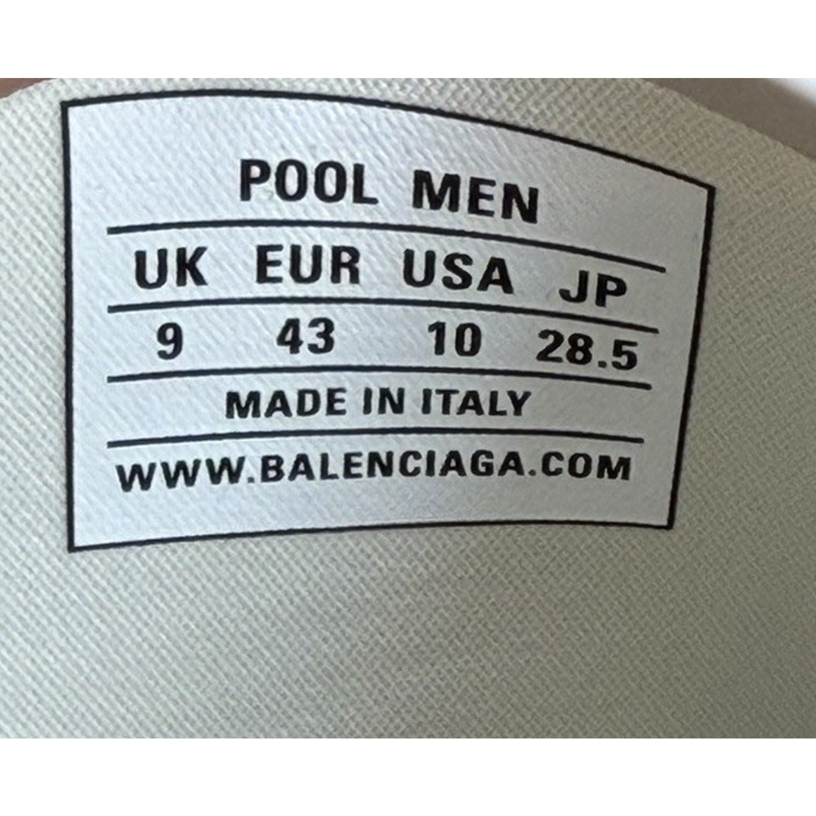 Size 10 - Balenciaga Beige Pool Campaign Logo Sandals NEW!