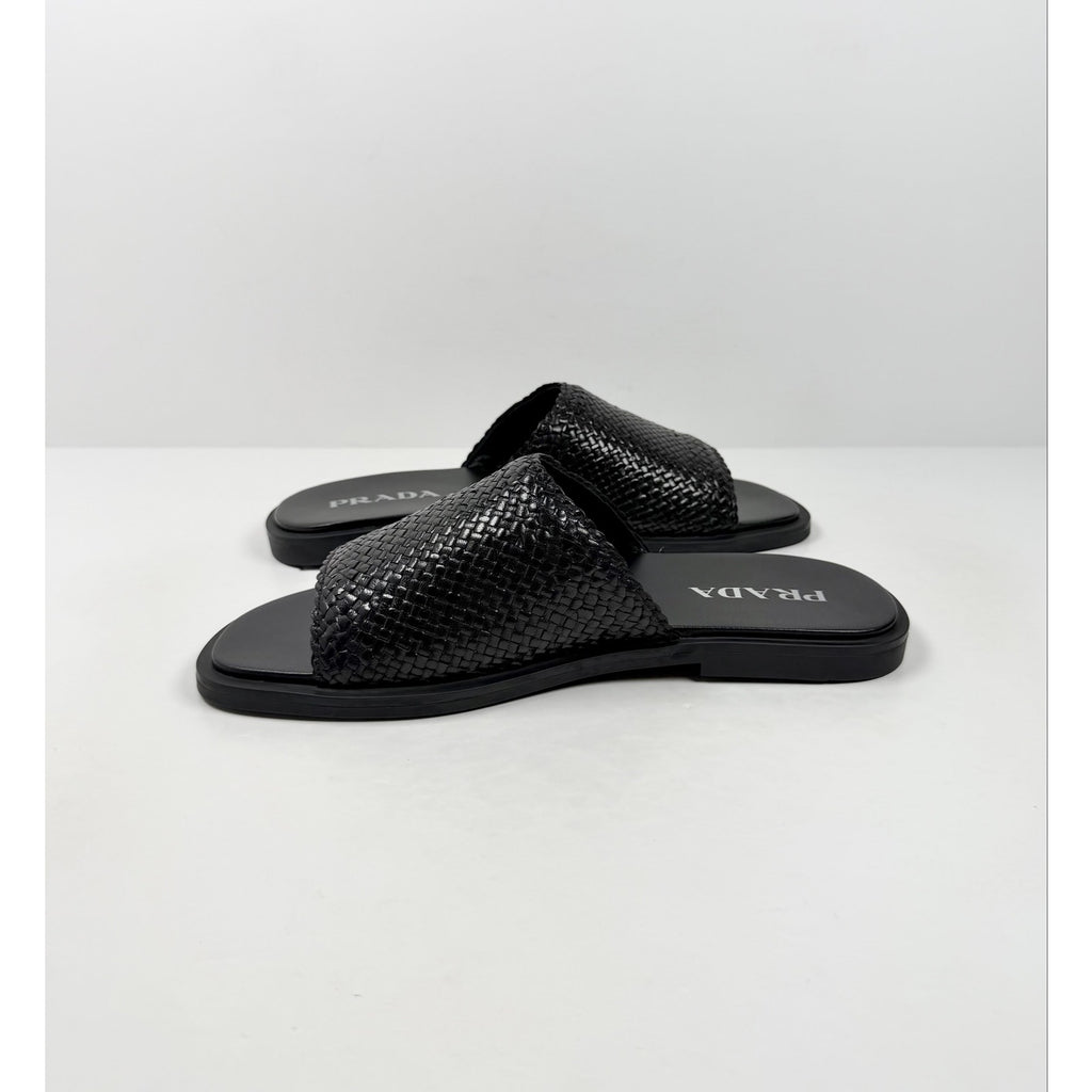 Size 10UK/11US - Prada Woven Leather Sandals NEW