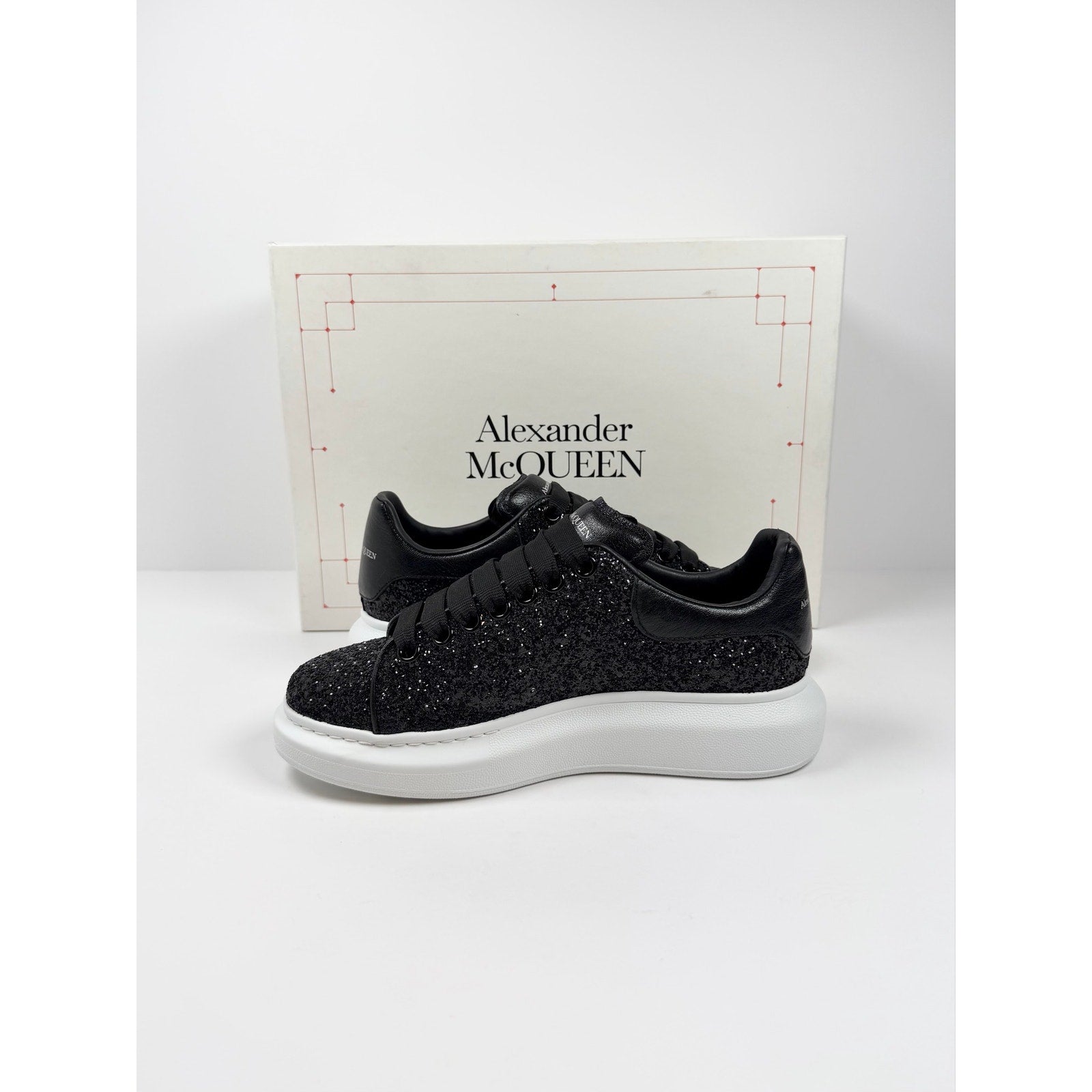Size 7.5 - Alexander McQueen Black Crystals WORN 1X!