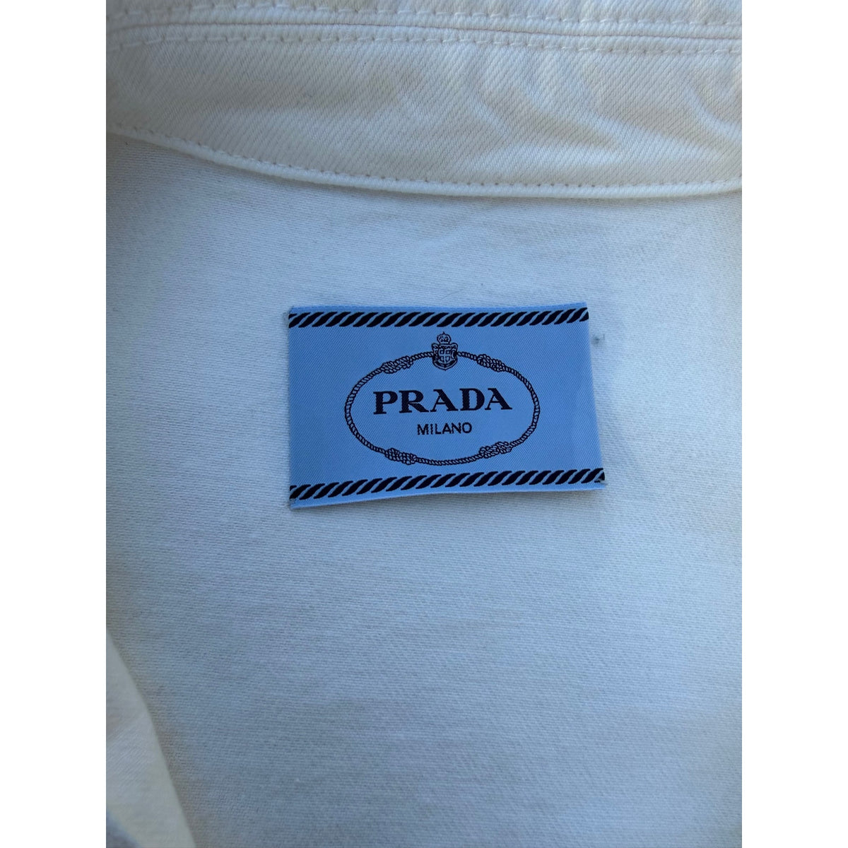 Size 42/US size 6 (L) Prada Cropped Denim Blouson Jacket NEW
