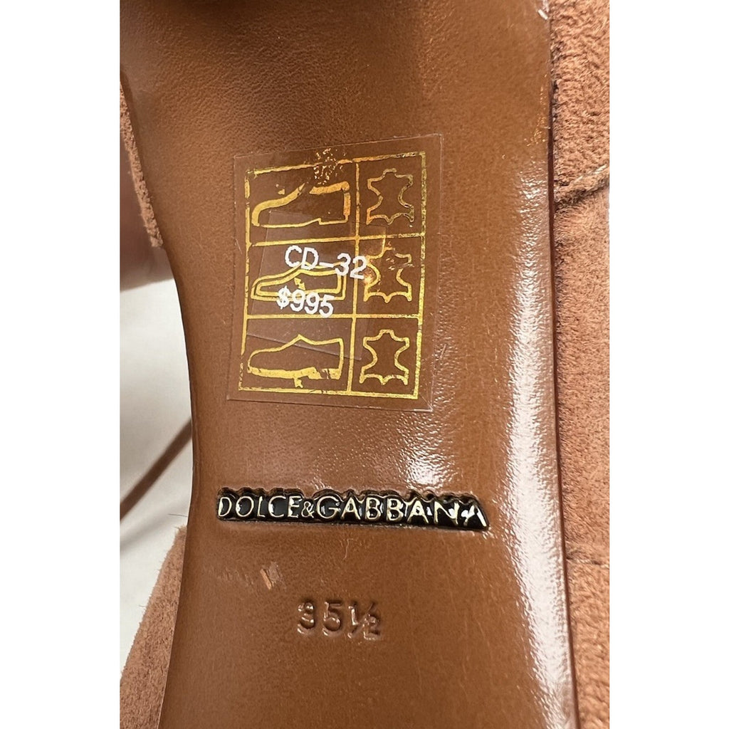 Size 5.5 - Dolce Gabbana Suede Ankle Lace Tassle Stilleto Heels