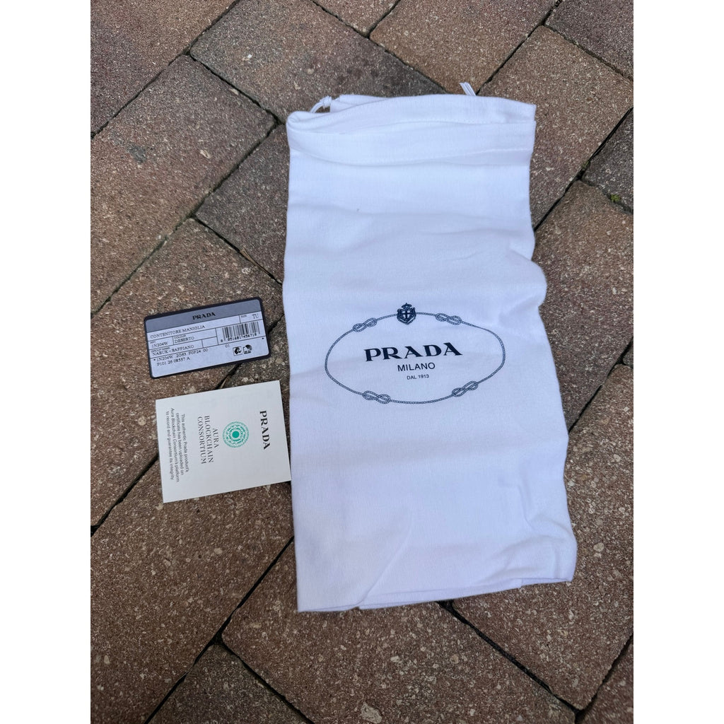 Prada Re-Edition 2005 nubuck & Saffiano leather mini-bag NEW