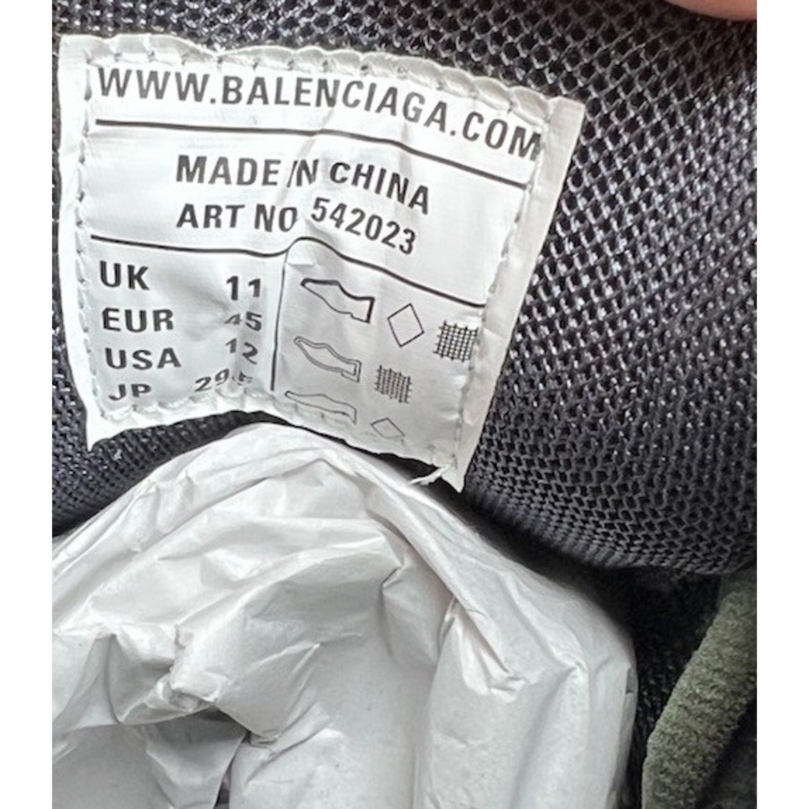 Size 45EU/12US - Balenciaga Track Green NEW