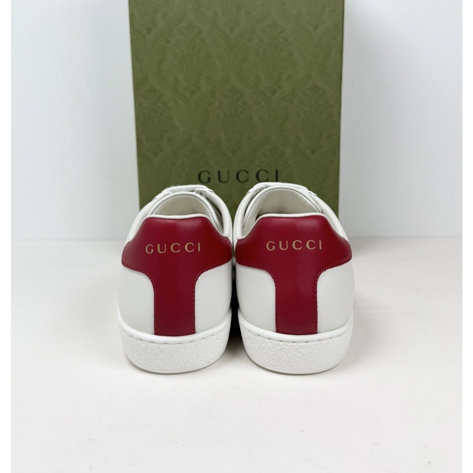 Size 4.5W - Gucci Ace Embroidered Cherry Leather NEW
