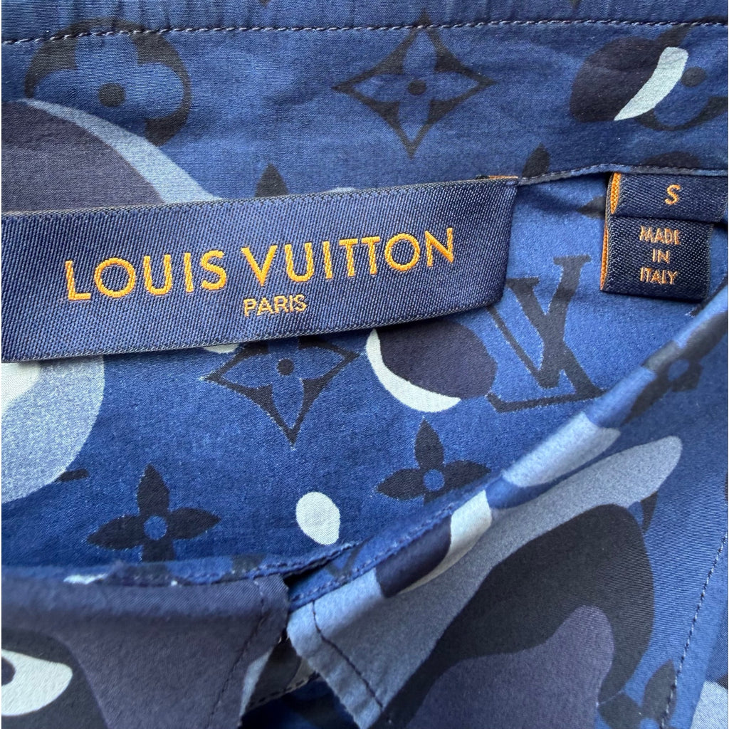 Size S - Louis Vuitton Camo Monogram Button Up