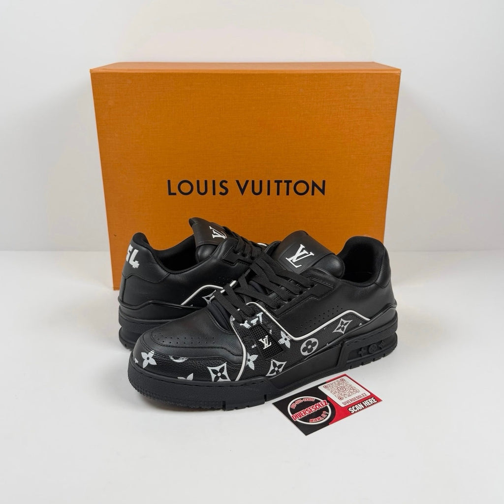 Size 7.5UK/8.5US - Louis Vuitton Black Leather Trainers