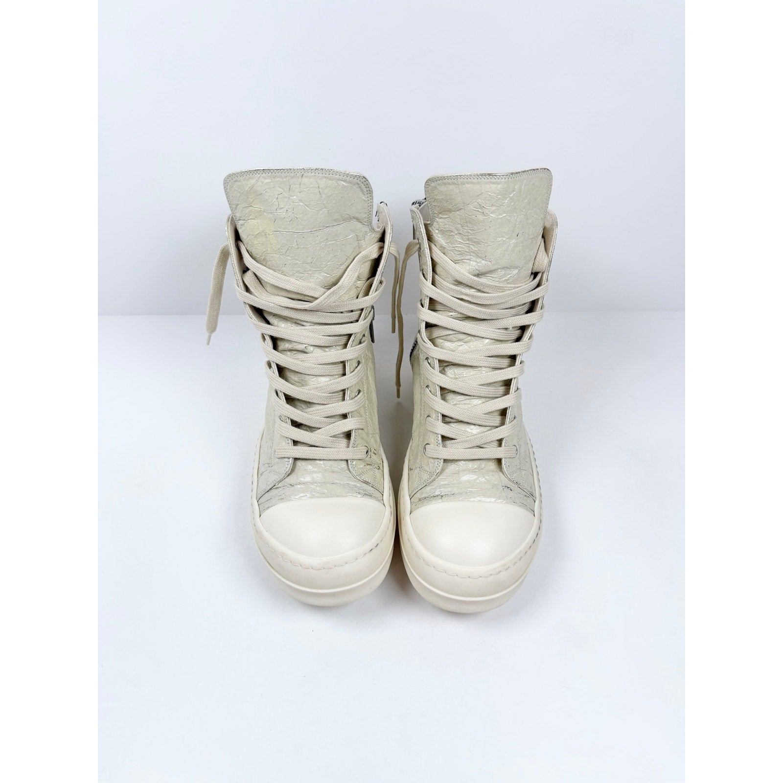 Size 41.5EU/8.5US - Rick Owens Textured Leather Ramone High Top