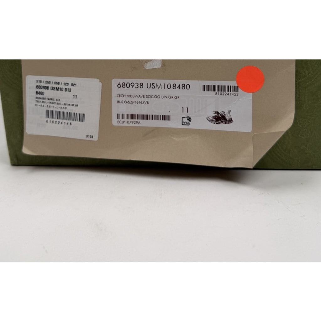 Size 11.5US - Gucci Run GG Black Yellow Knit NEW
