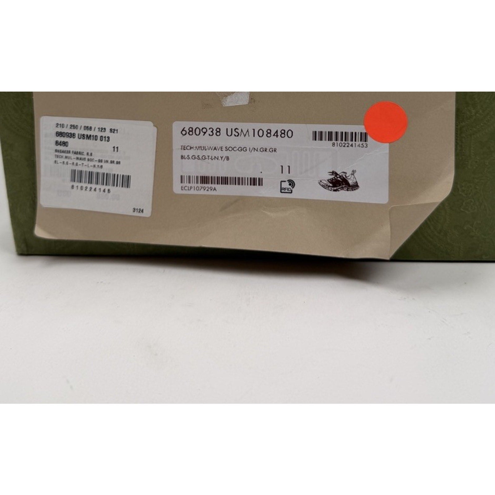 Size 11.5US - Gucci Run GG Black Yellow Knit NEW