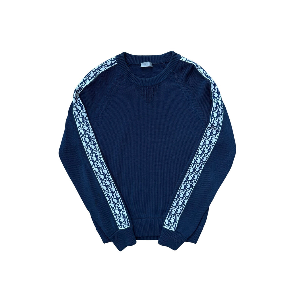 Size S - Dior Oblique Knit Blue Sweater