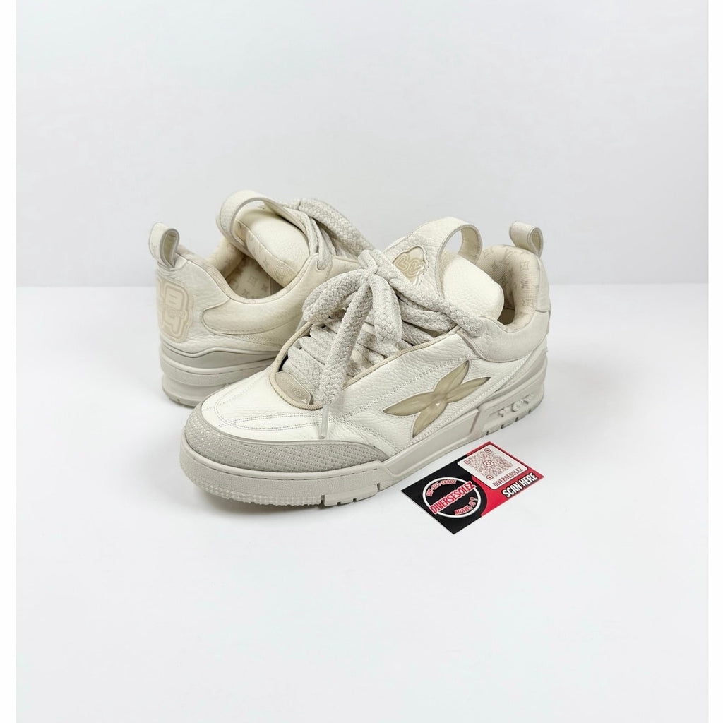 Size 8UK/9US - Louis Vuitton White Leather Skate