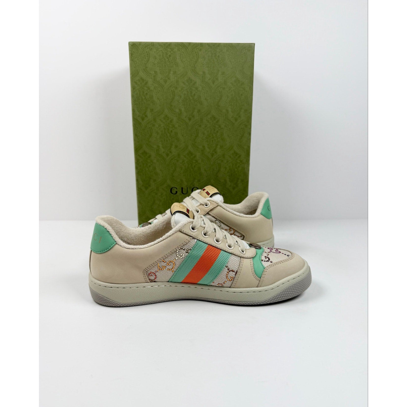 Size 36/6 - Gucci Screener GG Crystals Womens NEW