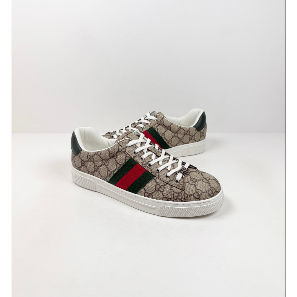 Size 8.5US - Gucci Ace Monogram Beige NEW