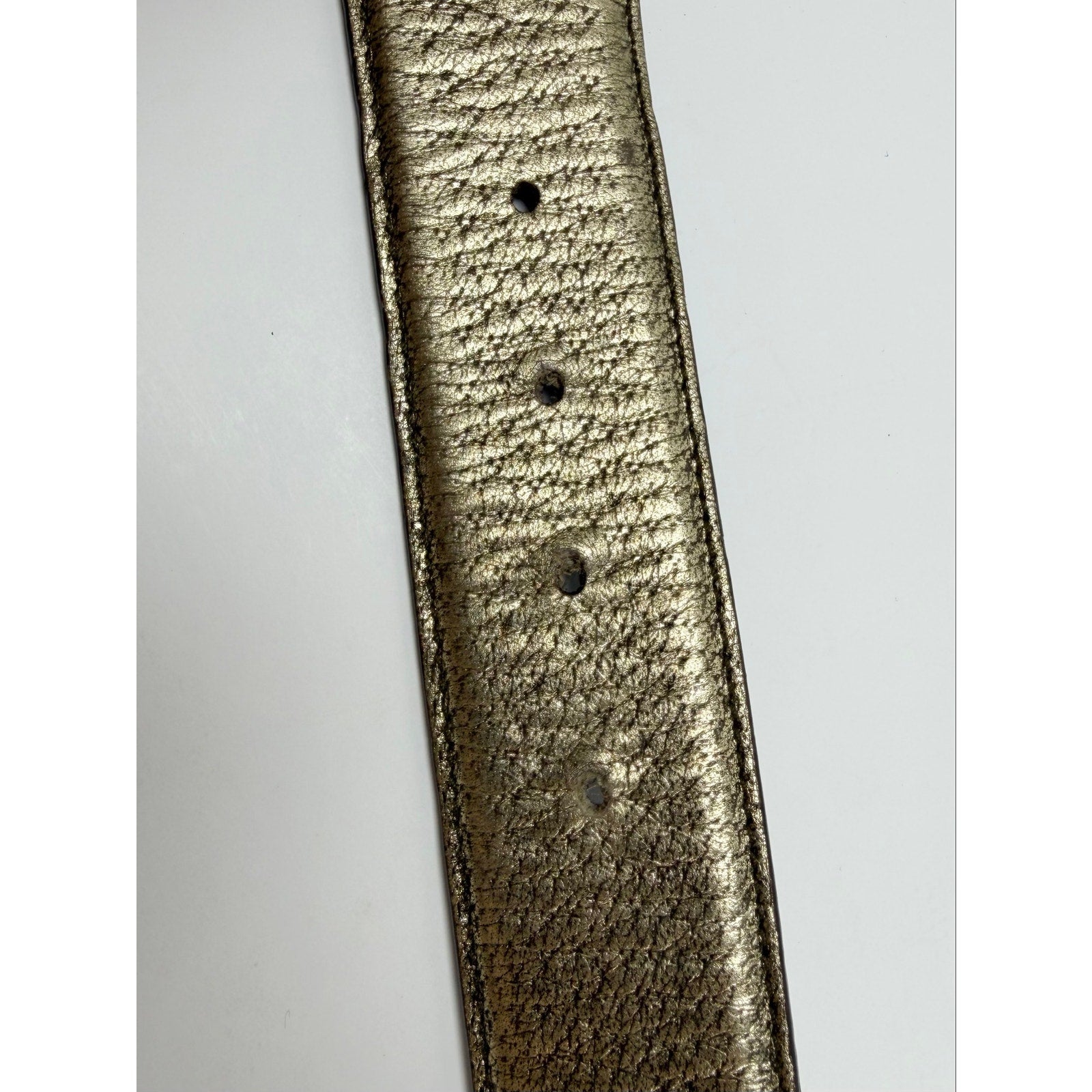 Size 90/36 - Gucci Bamboo Accent Leather Belt