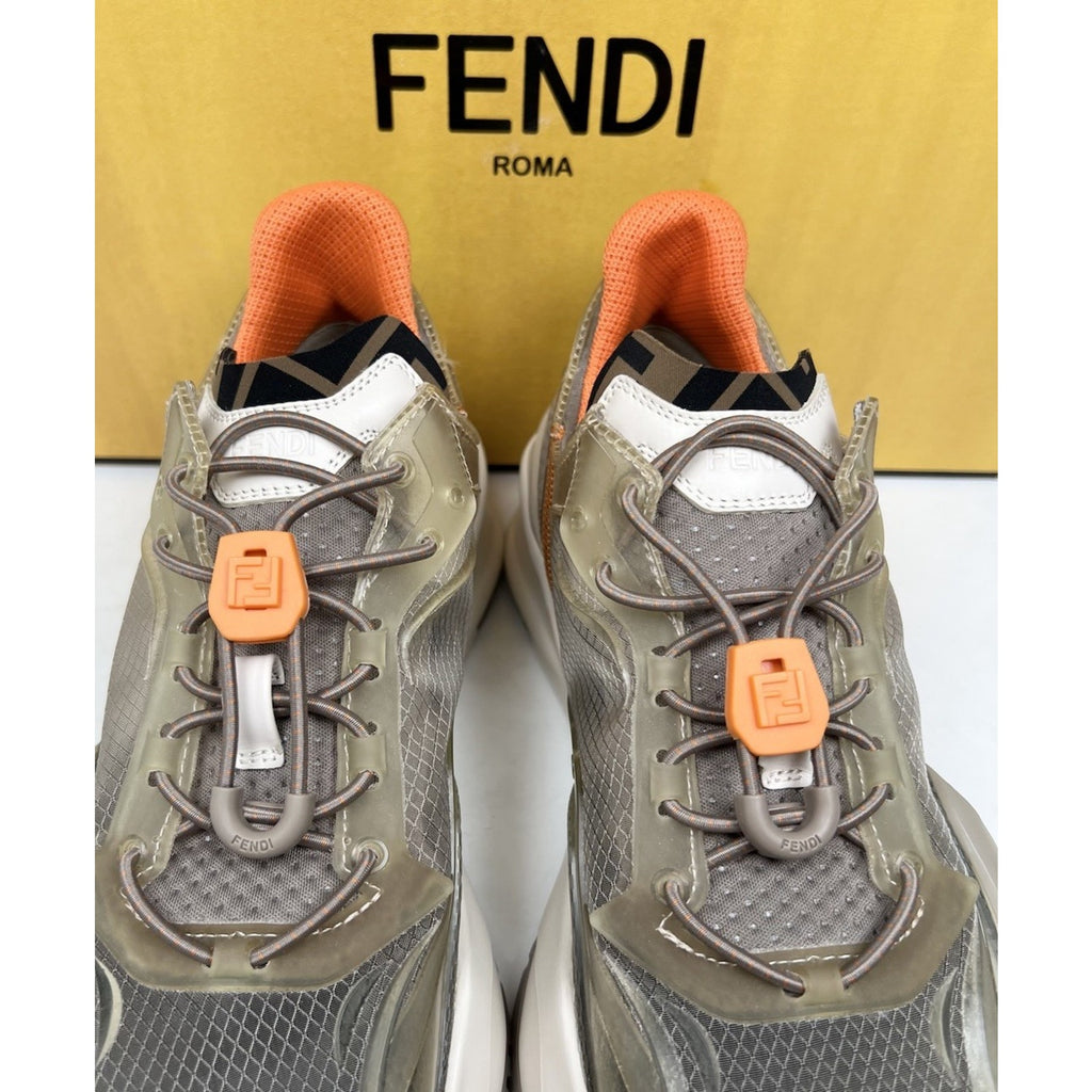 Size 6UK/7US - Fendi Flow Beige Nylon Low NEW