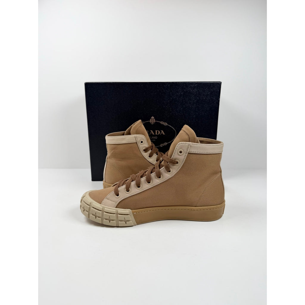 Size 9UK/10US - Prada Brown Nylon High Top