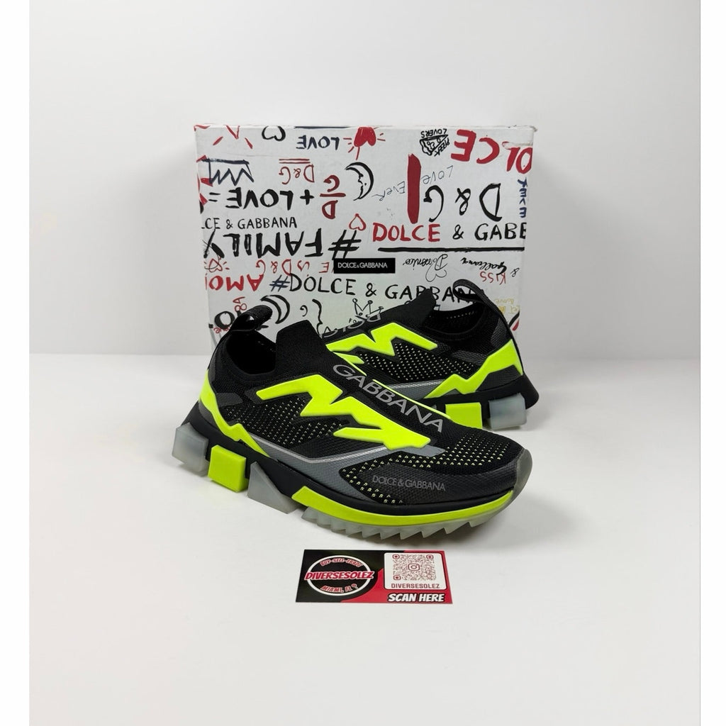 Size 41EU/8US - Dolce & Gabbana Sorrento Black Yellow