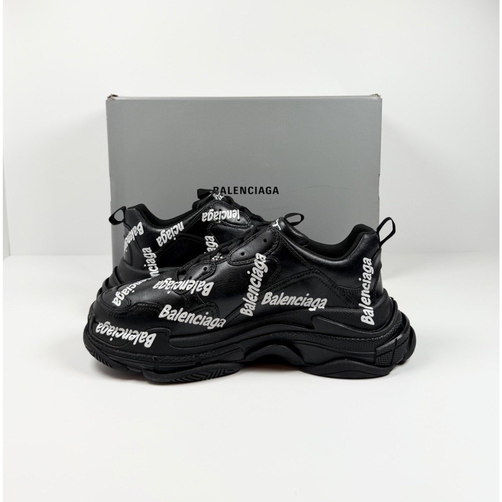 Size 46EU/13US - Balenciaga Triple S All Over Black NEW