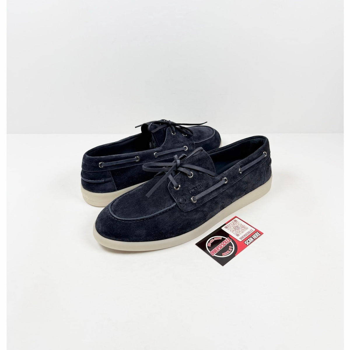Size 10UK/11US - Prada Suede Boat Shoes NEW