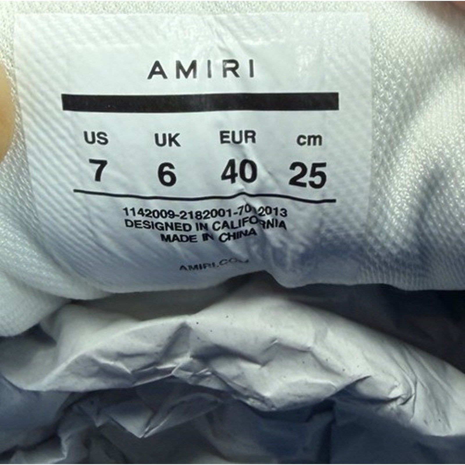 Size 40EU/7US - Amiri Skel Top High Top White Blue NEW!