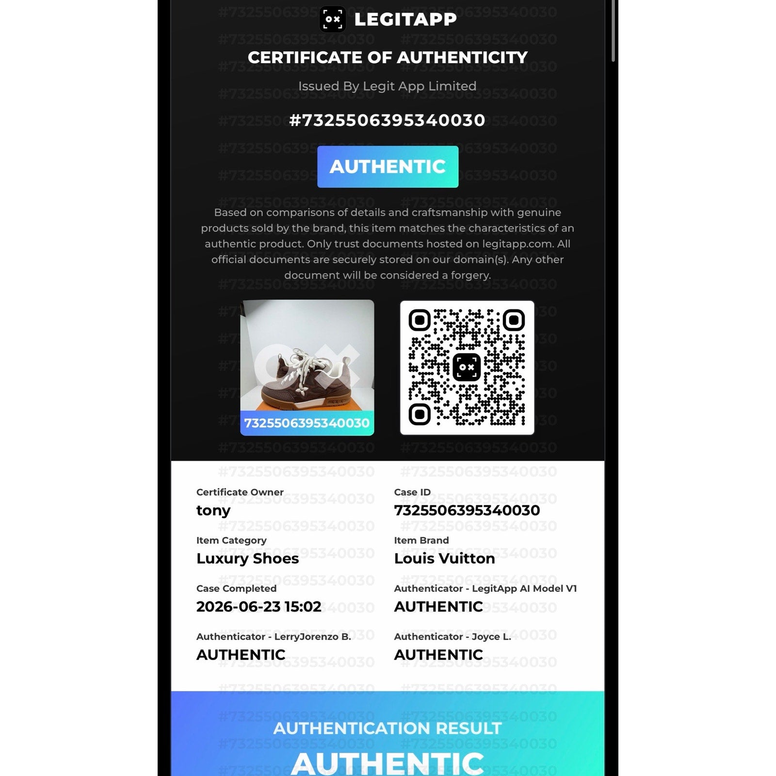Size 9UK/10US - Louis Vuitton Skate Brown NEW
