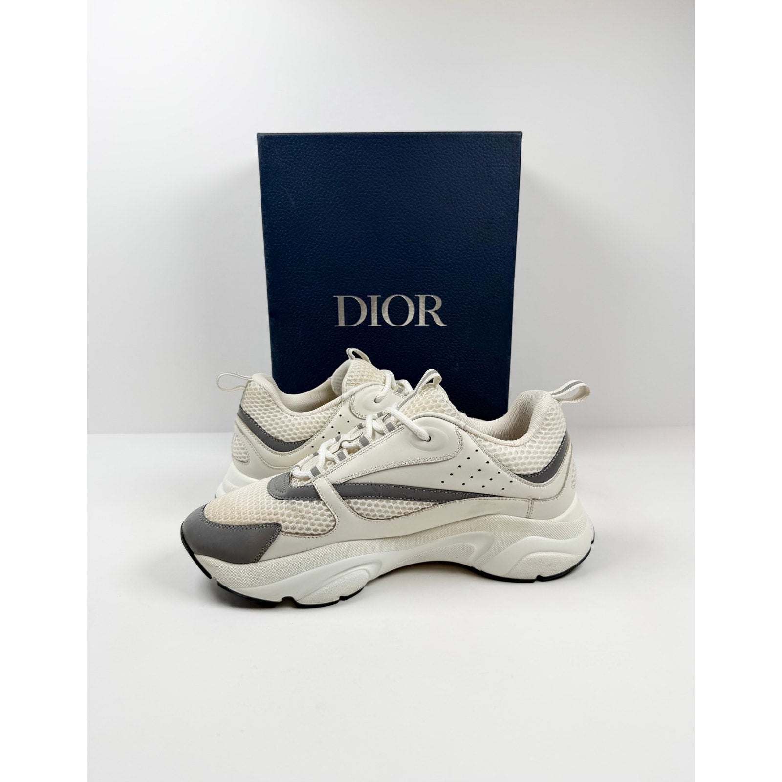 Size 44EU/11US - Dior B22 White Silver Sneakers
