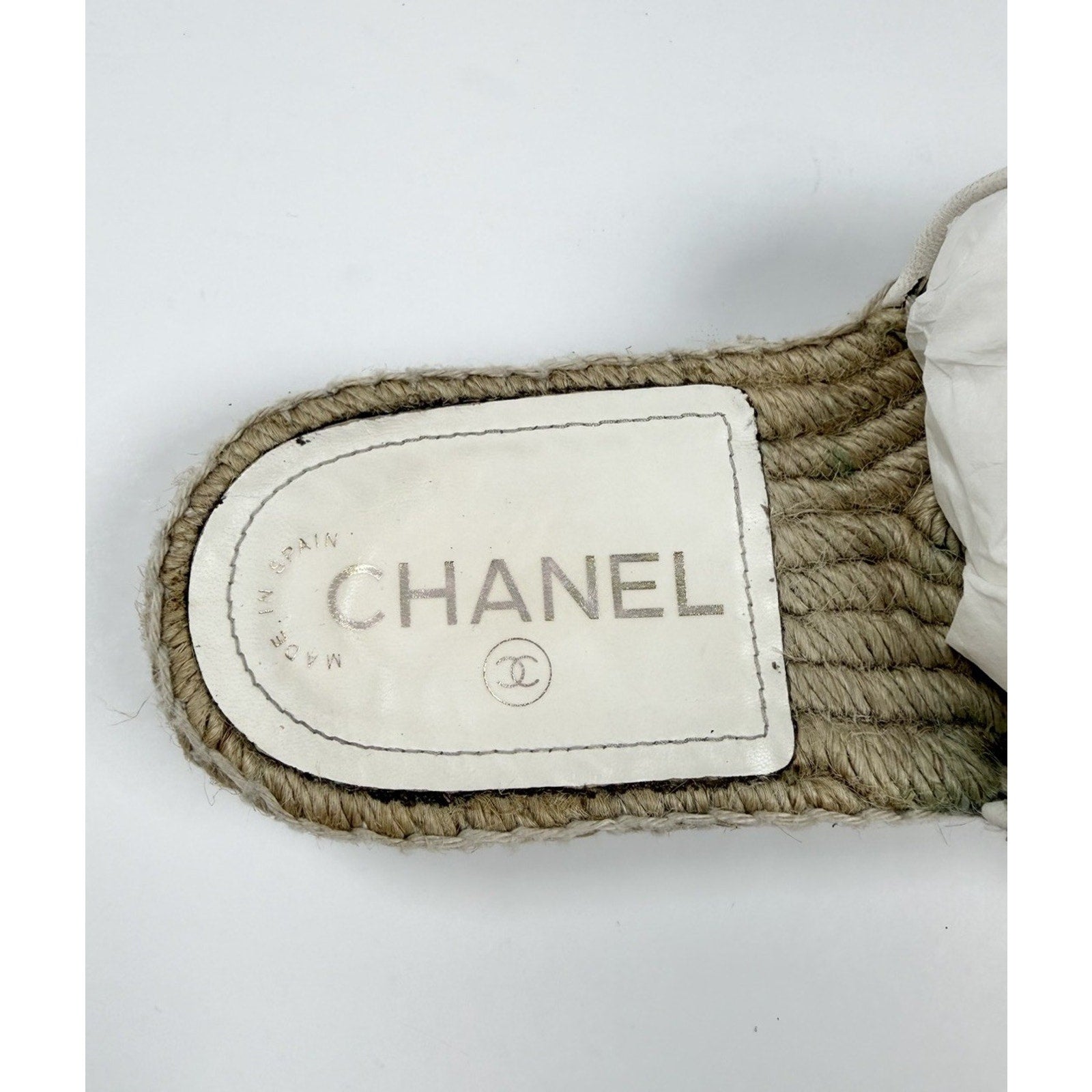 Size 36EU/6W - Chanel Chain Link Leather Espadrilles