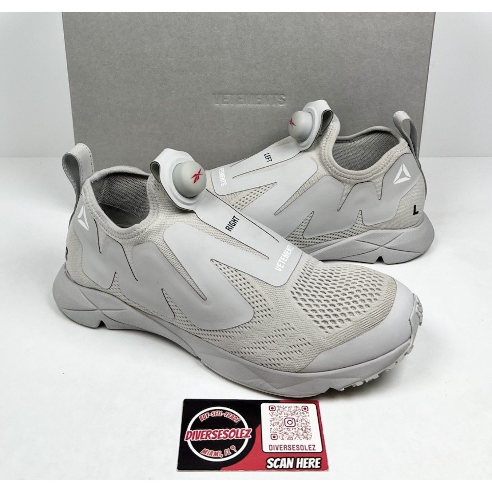 Size 9US - Reebok x Vetements Pump