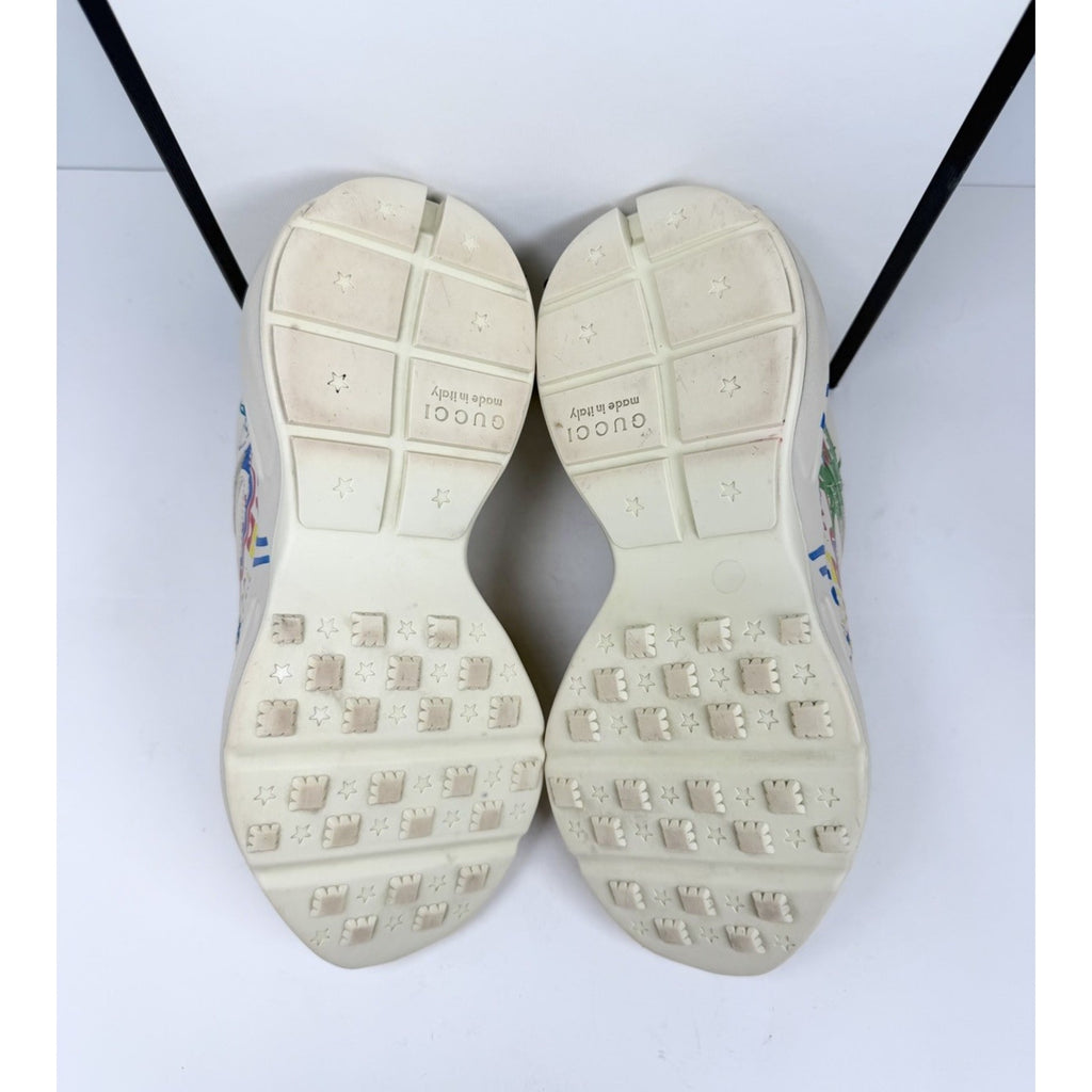 Size 7.5US - Gucci Rython Ivory Leather Hawaii