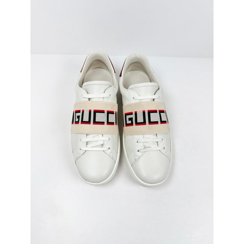 Size 7US - Gucci Ace Strap Leather Low Top