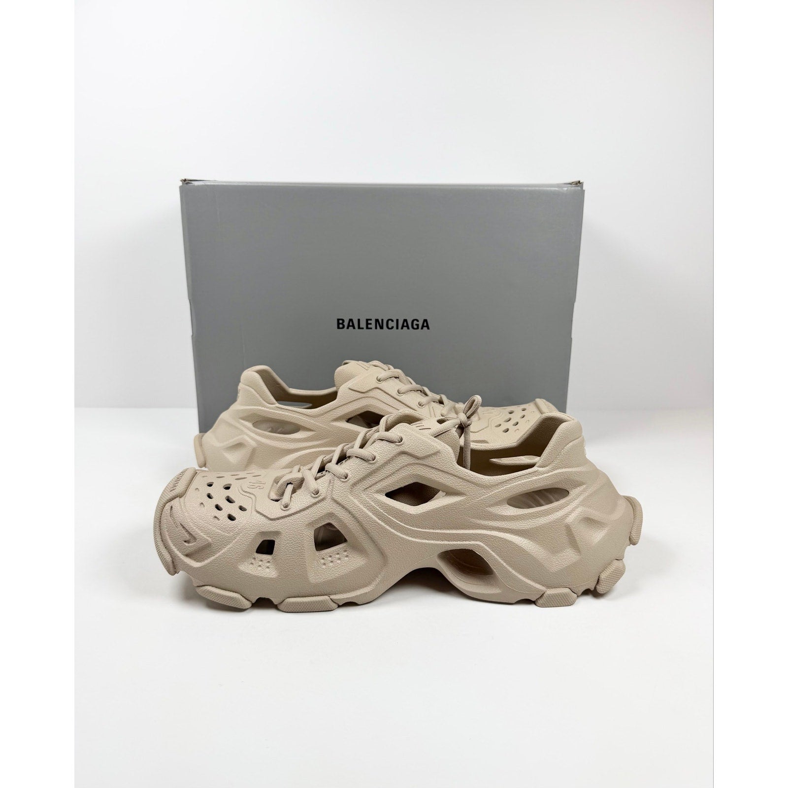 Size 46EU/13US - Balenciaga HD Mule Beige Lace Up NEW!