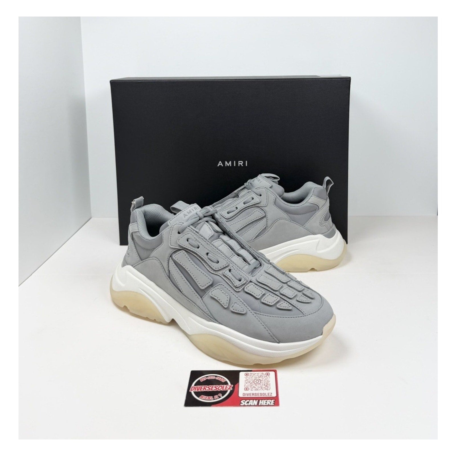Size 47EU/14US - Amiri Bone Runner Grey NEW