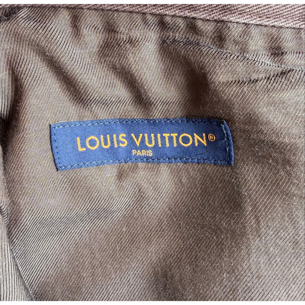 Size 36 - Louis Vuitton Embossed Logo Brown Jeans