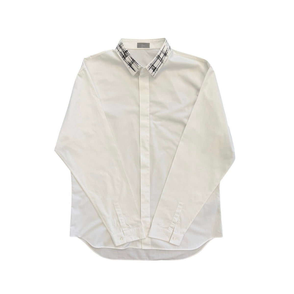 Size XL - Dior Embroidered Collar Button Up Long Sleeve