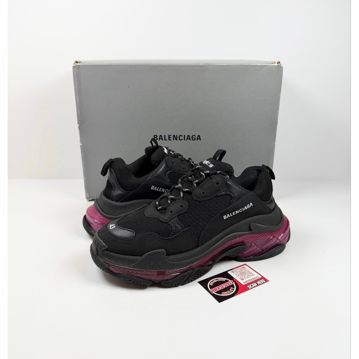 Size 43EU/10US - Balenciaga Triple S Black