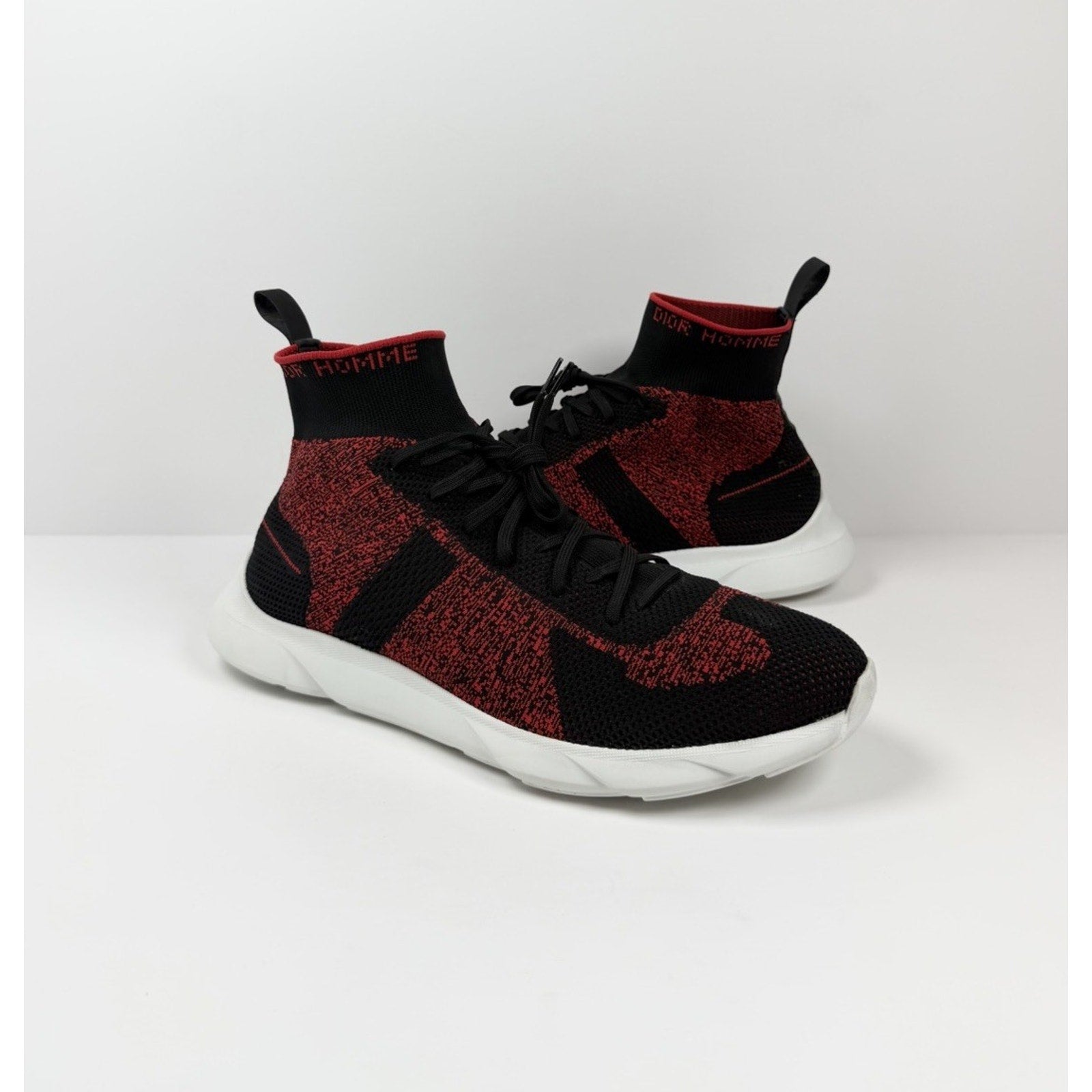 Size 45EU/12US - Dior B21 Red Sock High Top Sneakers