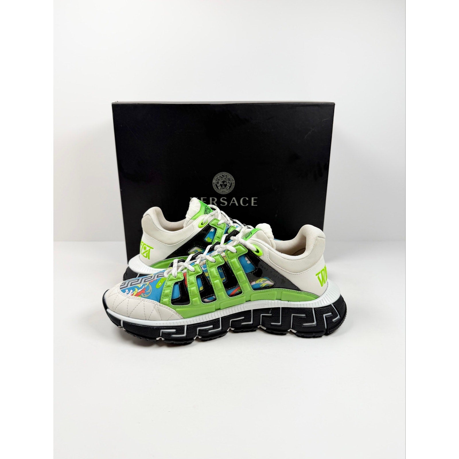 Size 11.5 - Versace Trigreca Blue Green