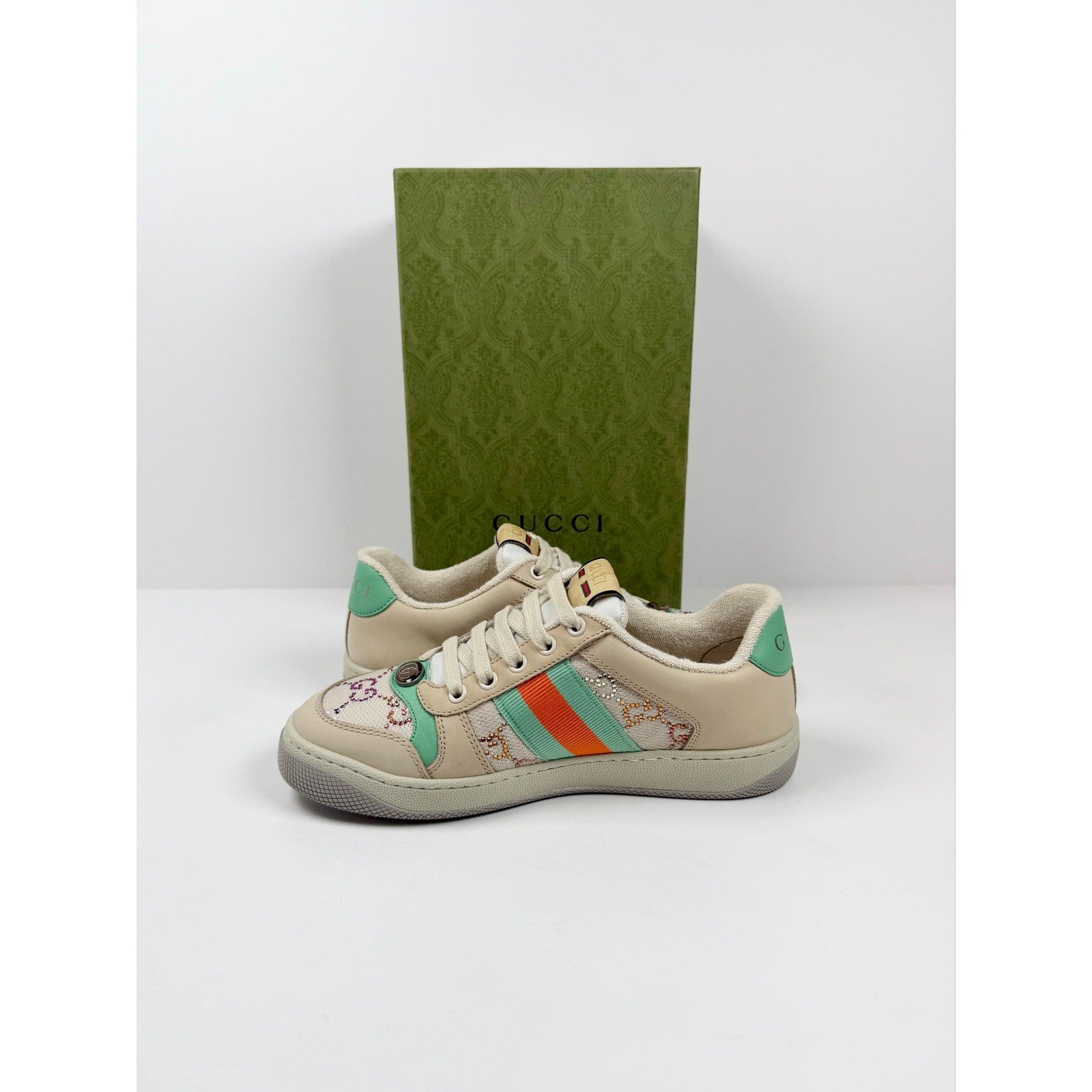 Size 36/6 - Gucci Screener GG Crystals Womens NEW